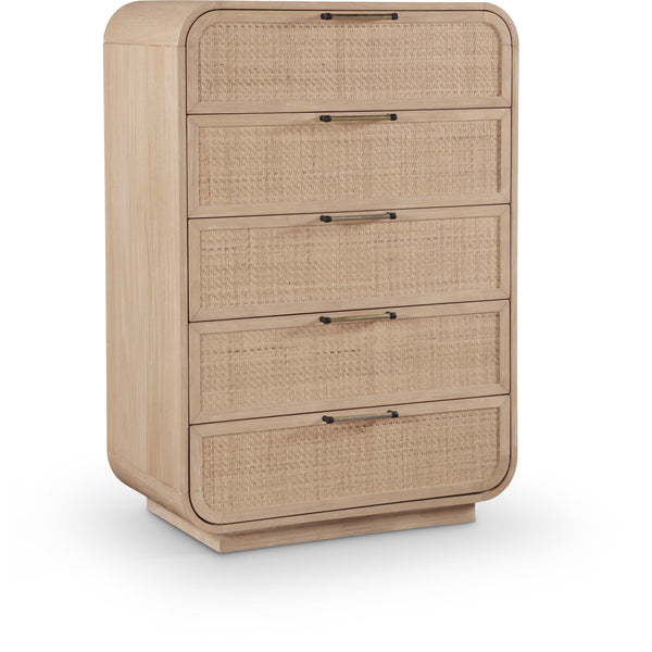 Meridian Windsor Natural Rubberwood Chest IMAGE 1