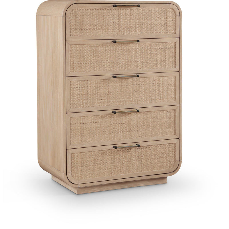 Meridian Windsor Natural Rubberwood Chest IMAGE 1