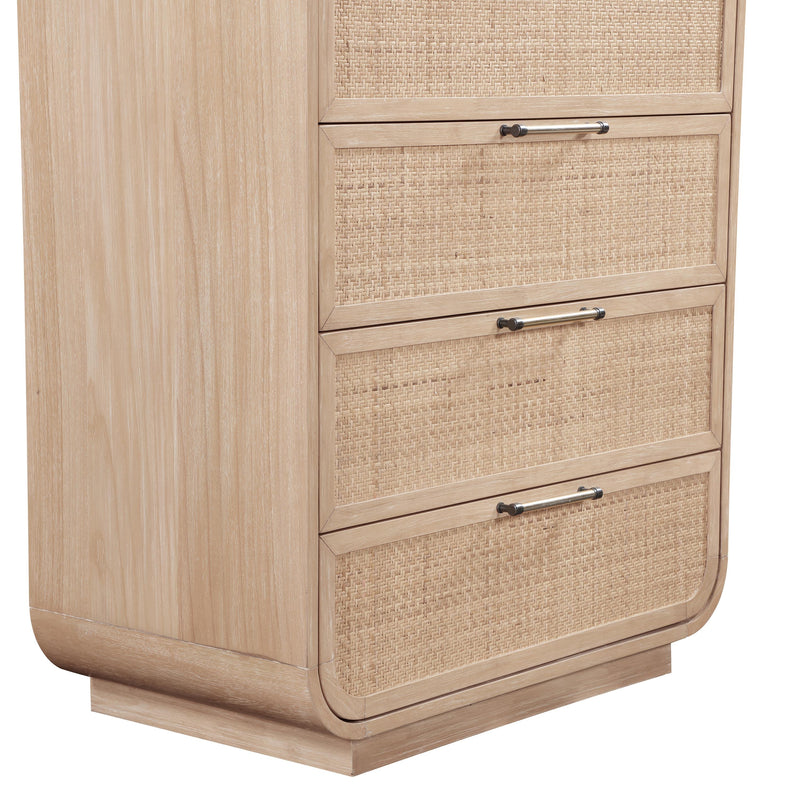 Meridian Windsor Natural Rubberwood Chest IMAGE 7