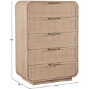 Meridian Windsor Natural Rubberwood Chest IMAGE 9