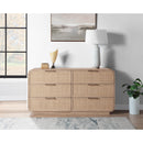 Meridian Windsor Natural Rubberwood Dresser IMAGE 3