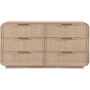 Meridian Windsor Natural Rubberwood Dresser IMAGE 4