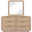 Meridian Windsor Natural Rubberwood Mirror IMAGE 6