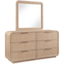 Meridian Windsor Natural Rubberwood Mirror IMAGE 7