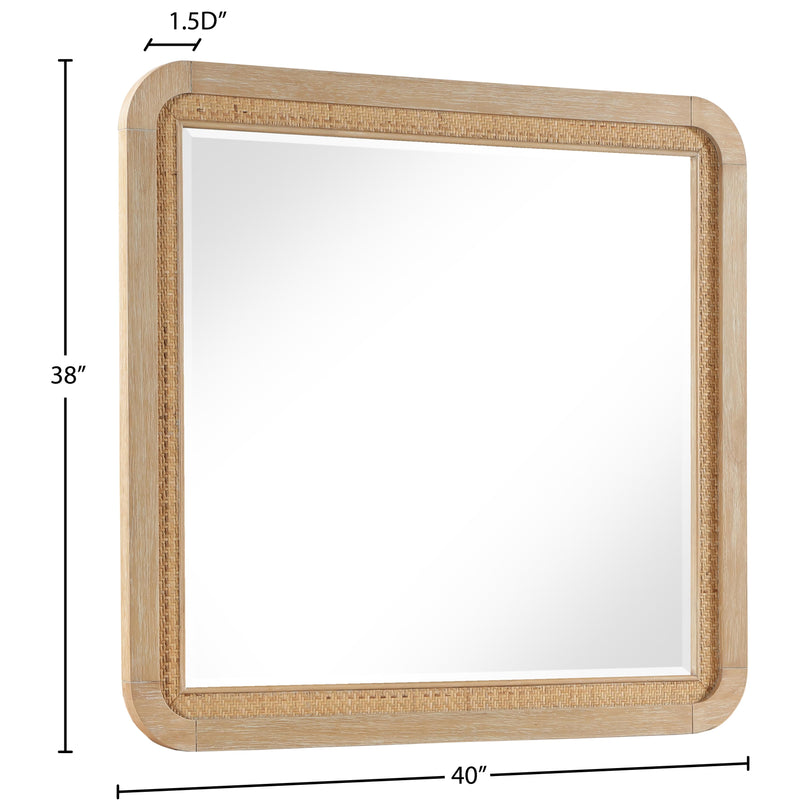 Meridian Windsor Natural Rubberwood Mirror IMAGE 8