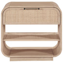 Meridian Windsor Natural Rubberwood Night Stand IMAGE 3