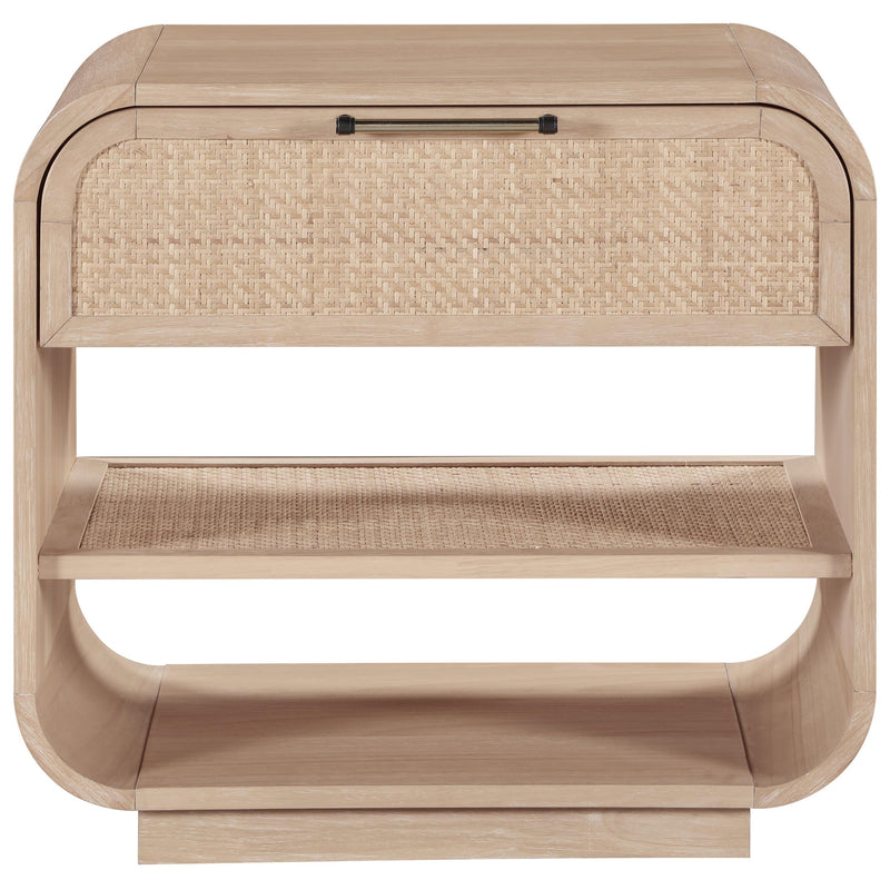 Meridian Windsor Natural Rubberwood Night Stand IMAGE 3