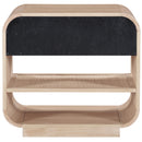 Meridian Windsor Natural Rubberwood Night Stand IMAGE 5