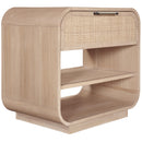 Meridian Windsor Natural Rubberwood Night Stand IMAGE 7