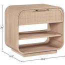 Meridian Windsor Natural Rubberwood Night Stand IMAGE 9