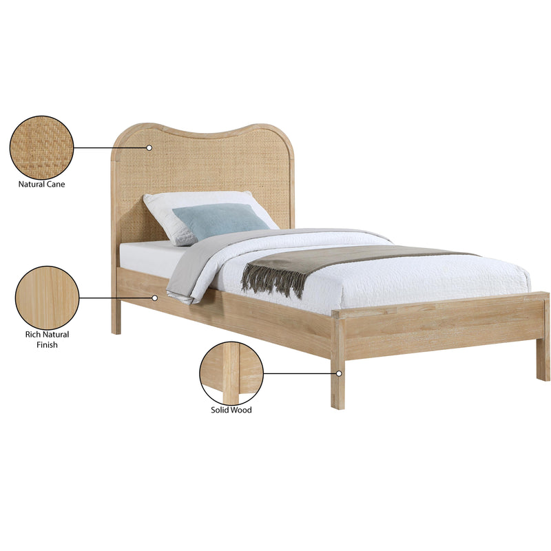 Meridian Windsor Natural Rubberwood Twin Bed (3 Boxes) IMAGE 11
