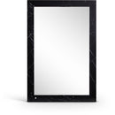  Meridian Pavia Black Genuine Marble Frame Mirror IMAGE 1