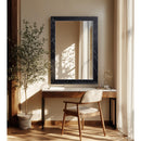  Meridian Pavia Black Genuine Marble Frame Mirror IMAGE 2