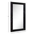  Meridian Pavia Black Genuine Marble Frame Mirror IMAGE 7
