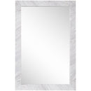  Meridian Pavia White Genuine Marble Frame Mirror IMAGE 3