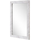  Meridian Pavia White Genuine Marble Frame Mirror IMAGE 4