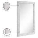  Meridian Pavia White Genuine Marble Frame Mirror IMAGE 8