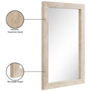  Meridian Pavia Natural Genuine Travertine Frame Mirror IMAGE 8