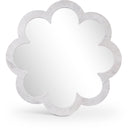  Meridian Vicenza White Genuine Marble Frame Mirror IMAGE 1