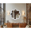  Meridian Vicenza White Genuine Marble Frame Mirror IMAGE 2