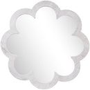  Meridian Vicenza White Genuine Marble Frame Mirror IMAGE 3