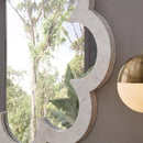  Meridian Vicenza White Genuine Marble Frame Mirror IMAGE 6