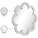  Meridian Vicenza White Genuine Marble Frame Mirror IMAGE 8