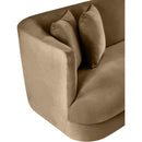 Meridian Alder Beige Velvet Chair IMAGE 10
