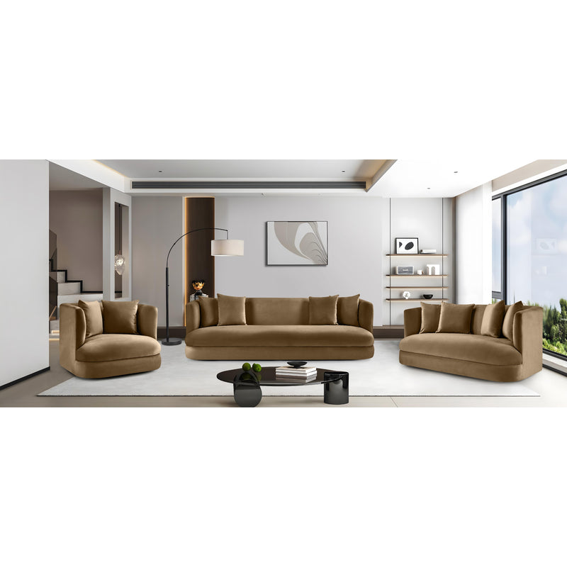 Meridian Alder Beige Velvet Chair IMAGE 14