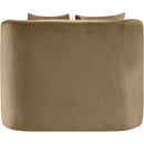 Meridian Alder Beige Velvet Chair IMAGE 5