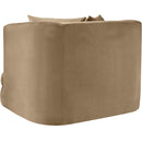 Meridian Alder Beige Velvet Chair IMAGE 6