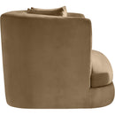 Meridian Alder Beige Velvet Chair IMAGE 7