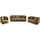 Meridian Alder Beige Velvet Loveseat IMAGE 12