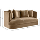 Meridian Alder Beige Velvet Loveseat IMAGE 16