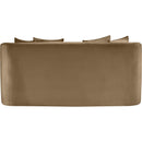 Meridian Alder Beige Velvet Loveseat IMAGE 5