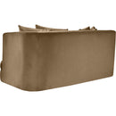 Meridian Alder Beige Velvet Loveseat IMAGE 6