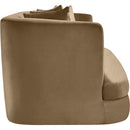 Meridian Alder Beige Velvet Loveseat IMAGE 7