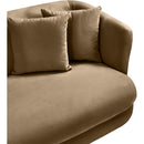 Meridian Alder Beige Velvet Loveseat IMAGE 9