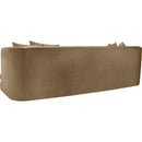 Meridian Alder Beige Velvet Sofa IMAGE 6