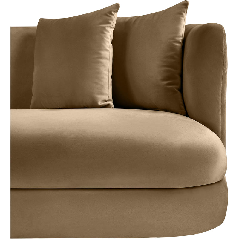 Meridian Alder Beige Velvet Sofa IMAGE 8