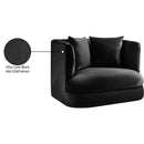 Meridian Alder Black Velvet Chair IMAGE 17