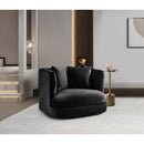 Meridian Alder Black Velvet Chair IMAGE 2
