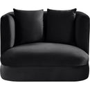 Meridian Alder Black Velvet Chair IMAGE 3