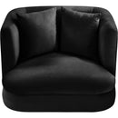 Meridian Alder Black Velvet Chair IMAGE 4
