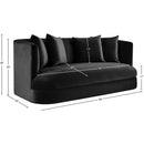 Meridian Alder Black Velvet Loveseat IMAGE 16