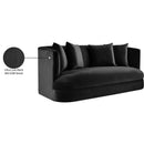 Meridian Alder Black Velvet Loveseat IMAGE 17