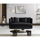 Meridian Alder Black Velvet Loveseat IMAGE 2