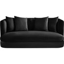 Meridian Alder Black Velvet Loveseat IMAGE 3