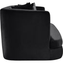 Meridian Alder Black Velvet Loveseat IMAGE 7