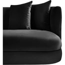 Meridian Alder Black Velvet Loveseat IMAGE 8
